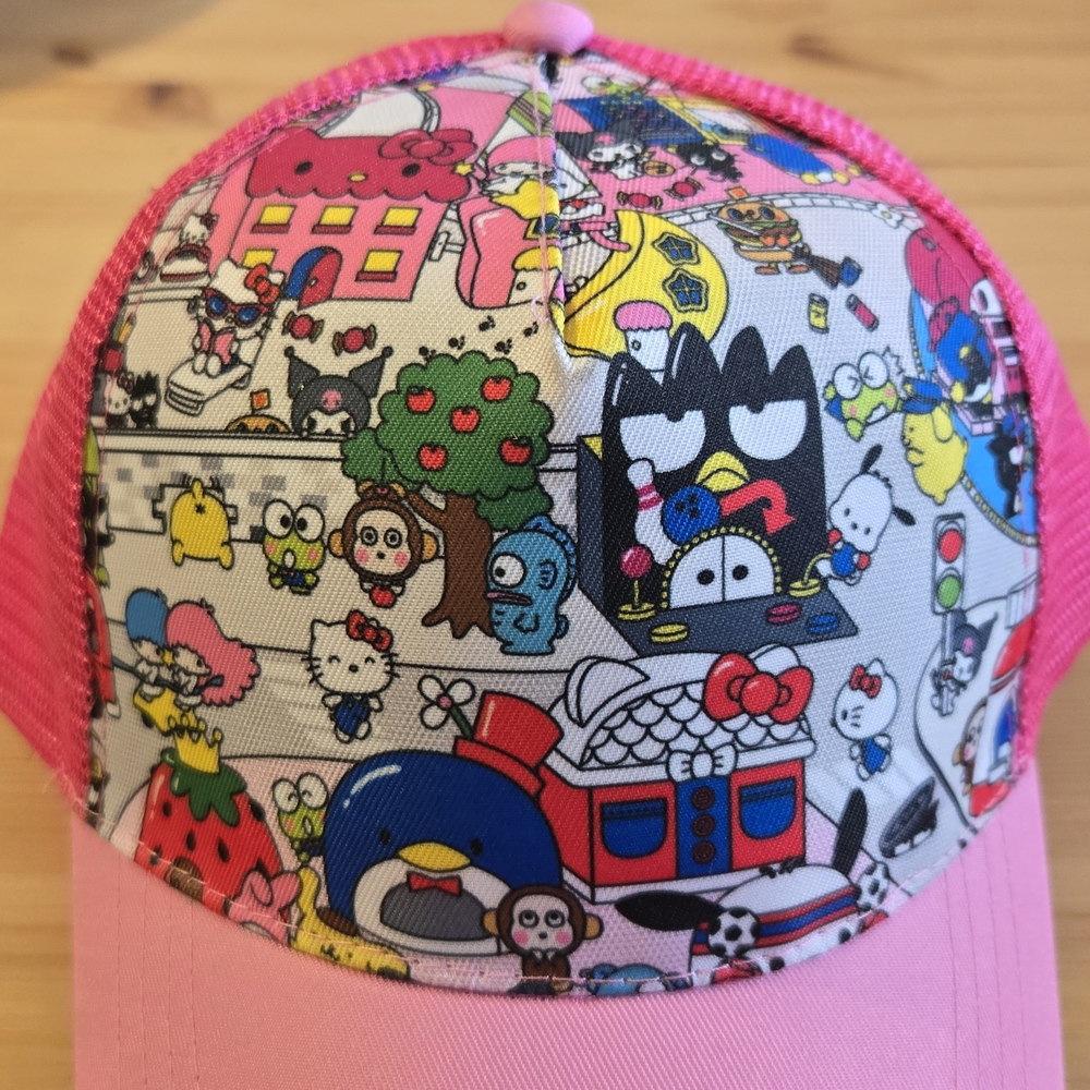 🩷Sanrio World Kawaii Trucker Hat by Hello Kitty and Friends (Pink) - Picture 2 of 11